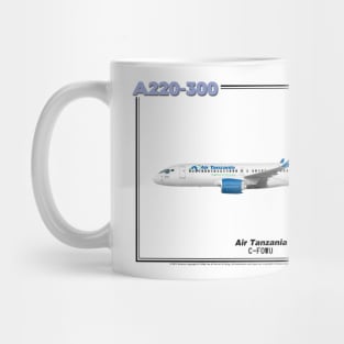 Airbus A220-300 - Air Tanzania (Art Print) Mug